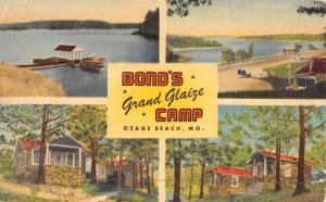 Osage Beach Missouri Bonds Camp Multiview Antique Postcard K47030