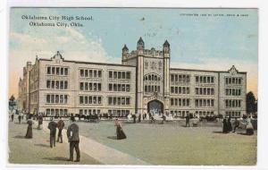 Oklahoma City High School OK 1912 postcard