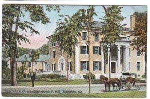 Governor Hill Home Augusta Maine 1910c postcard