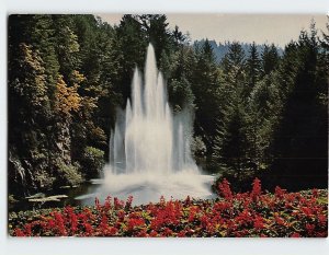 Postcard The Ross Fountain, The Butchart Gardens, Victoria, Canada