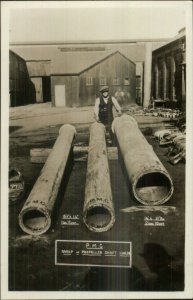 Pipes Propeller Shafts PMG Publ in Triangle Yorkshire Real Photo Postcard