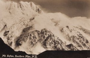 Mount Sefton Summit Antique New Zealand Real Photo Postcard