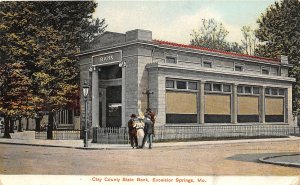 G82/ Excelsior Springs Missouri Postcard c1910 Clay County State Bank Building