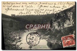 Old Postcard Crozant View Bridge Jack
