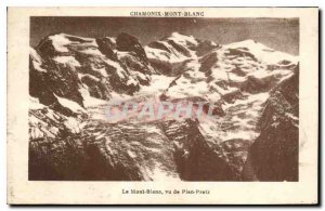 Old Postcard Chamonix Mont Blanc from Plan Pratz