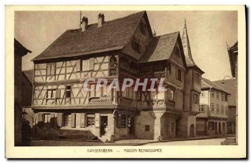 Postcard Old House Kaysersberg Renaissance