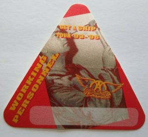 Aerosmith Backstage Pass Original Get A Grip 1993-1995 Tour Hard Rock Music Red