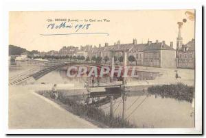 Briare Old Postcard The wharf wine