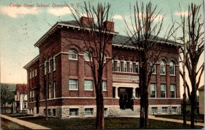 Postcard Center Street School in Oneonta, New York