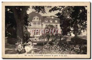 Old Postcard Universal Law Provides peace and joy bourgeois House