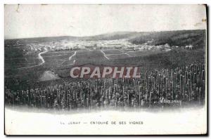 Old Postcard Folklore Wine Harvest Vezenay Surrounded by vineyards