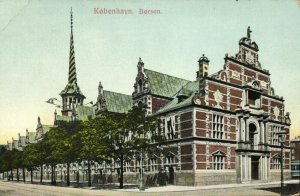 denmark, COPENHAGEN KØBENHAVN, Børsen, Stock Exchange (1910s) Postcard