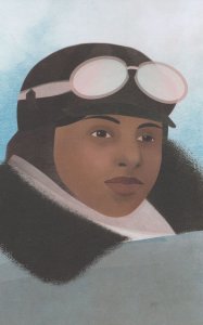 Bessie Coleman First African American Civil Plane Aviator Postcard