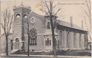 1910 CRESTLINE Ohio Postcard PRESBYTERIAN CHURCH
