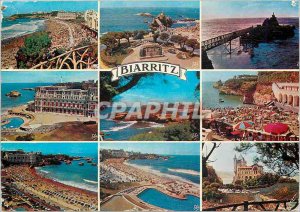 Modern Postcard Biarritz Basses Pyrenees from left to right