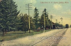 Lake Shore RR Depot, Quincy, MI, Michigan, USA Train Railroad Station Depot P...