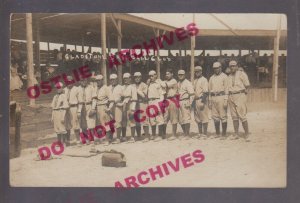 Gladstone MICHIGAN RPPC c1910 BASEBALL TEAM Uniforms GRANDSTAND nr Escanaba UP