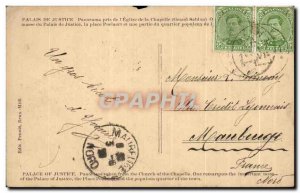 Old Postcard Brussels Courthouse Panorama