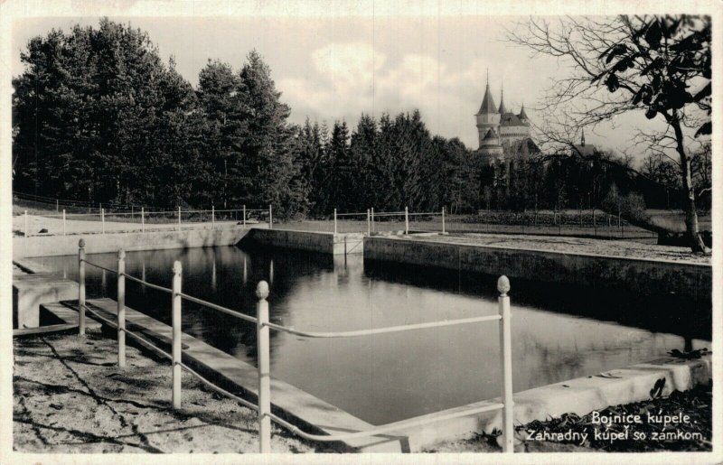 Slovakia Bojnice Kúpele Zahradný Kupel so Zámkom RPPC 06.87