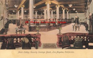 CA, Los Angeles, California, Security Savings Bank, Lobby, Newman PC No 10 64949