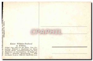 Old Postcard Kaiser Wilhelm Denkmal in Koblenz