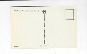 Vintage postcard, Library at University of Missouri, Columbia, Missouri 