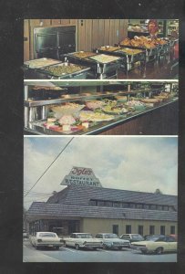 GATLINBURG TENNESSEE OGLE'S BUFFET RESTAURANT INTERIOR ADVERTISING POSTCARD