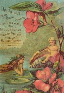 1880's Dr. Price's Baking Powder Fantasy Lovely Mermaid Fairy Playing Flute P70