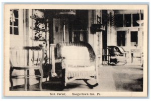 c1910 Sun Parlor Saegertown Inn Interior Pennsylvania Vintage Antique Postcard