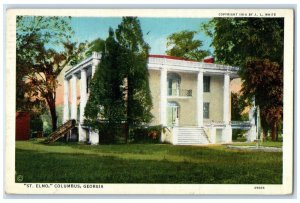 1938 View Of St. Elmo Columbus Georgia GA Posted Vintage Postcard