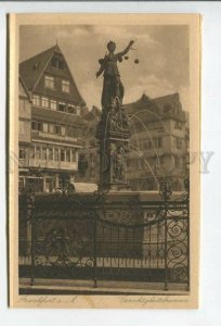 433716 Germany FRANKFURT am Main Gerechtigkeitsbrunnen SIGNBOARDS Old postcard