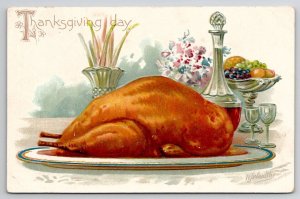 Thanksgiving Day Turkey Dinner Tuck Postcard V21