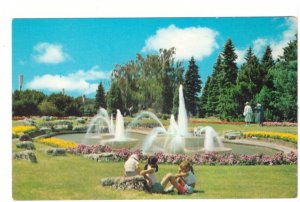 Rockway Gardens Fountain, Kitchener, Ontario, Vintage Chrome Postcard #2