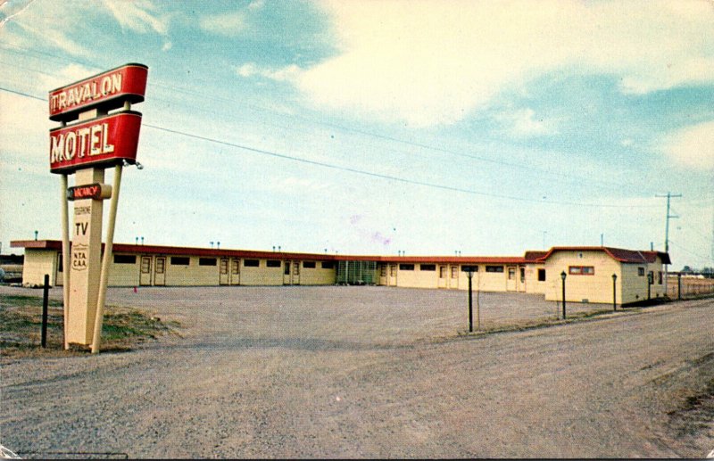 North Dakota Fargo The Travalon Motel 1958