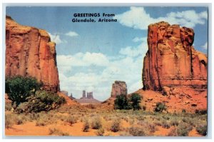 1955 Greetings From Glendale Arizona AZ, Gateway To Monument Valley Postcard