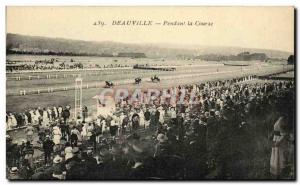 VINTAGE POSTCARD Deauville During the Race Hippisme Horses