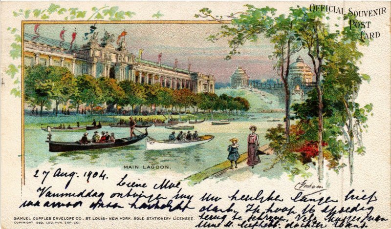 PC CPA US, MO, ST LOUIS, WORLD'S FAIR 1904, VINTAGE LITHO POSTCARD (b6515)