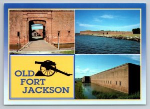 Old Fort Jackson Savannah Georgia Vintage Unposted Postcard Multiview