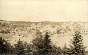 Stonington Maine ME Bird's Eye View Real Photo RPPC Vintage Postcard