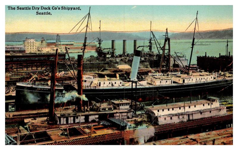 Washington Seattle Dry Dock Company's Shipyard