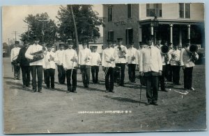 PITTSFIELD NH AMERICAN BAND ANTIQUE REAL PHOTO POSTCARD RPPC