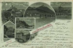 PC GERMANY, GRUSS VOM DRACHENFELS, Vintage LITHO Postcard (b31950)