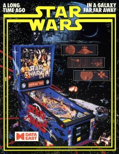 Star Wars Pinball Flyer Original 1992 Space Age Sci-Fi Promo Vintage 8.5 x 11