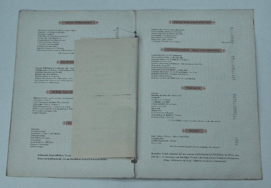 Vintage 1961 Kunstlerhaus Restaurant Menu in Munich, Germany