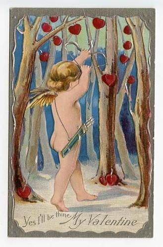 Valentine's Day YES I'II Be Thin Cupid My Valentine Bow A...
