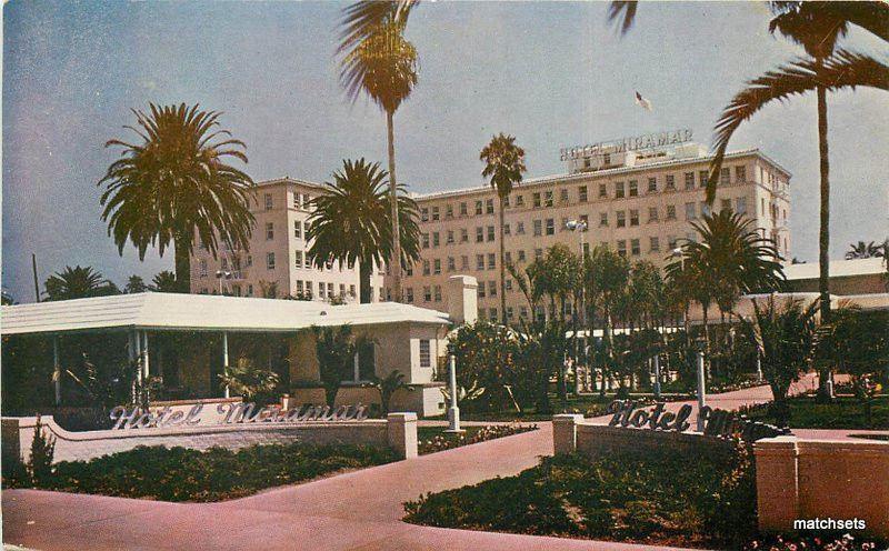 1950s SANTA MONICA CALIFORNIA Hotel Miramar Roberts postcard 3976