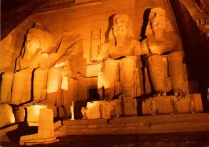 Egypt Abu-Simbel Temple Illuminated By Night