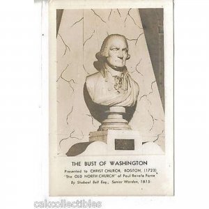 RPPC-The Bust of Washington-Christ Church-Boston,Massachusetts