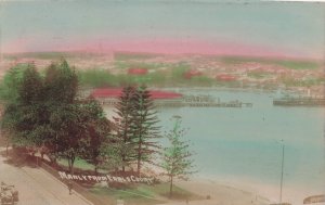 Manly River Aerial Rare Australia Antique Postcard