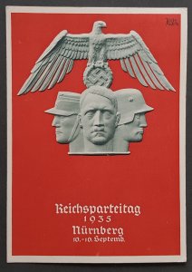 GERMANY THIRD 3rd REICH ORIGINAL NAZI PROPAGANDA CARD NSDAP NURNBERG RALLY 1935